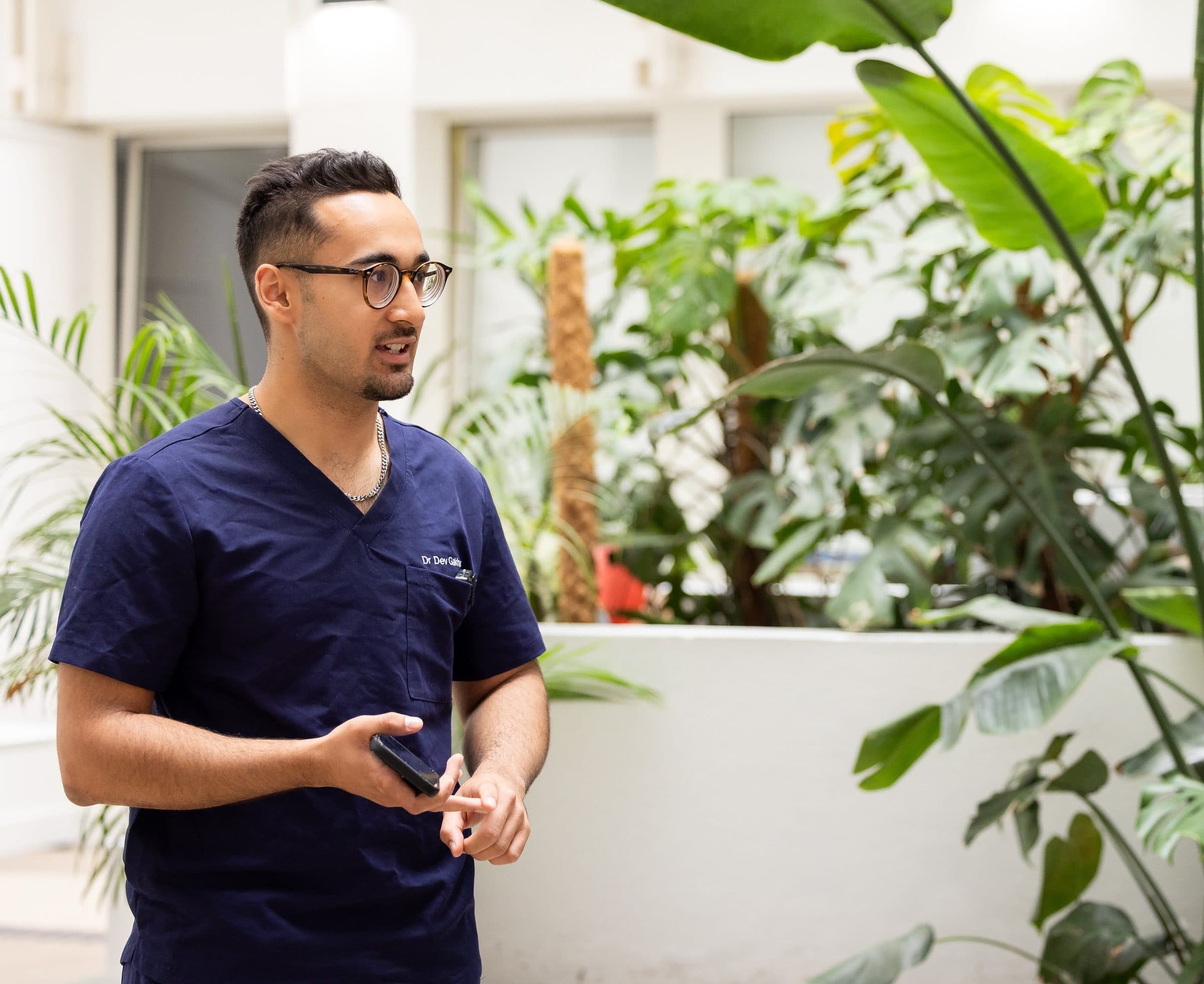 A healthcare creator speaking at an event